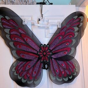 Black and Purple Butterfly Wings